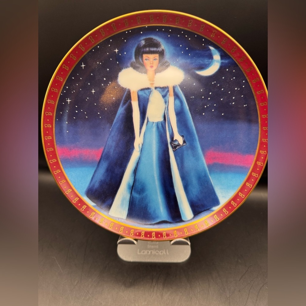 Barbie Midnight Blue  1990 Collector Plate Morton Danbury Mint  #G7860 Vintage